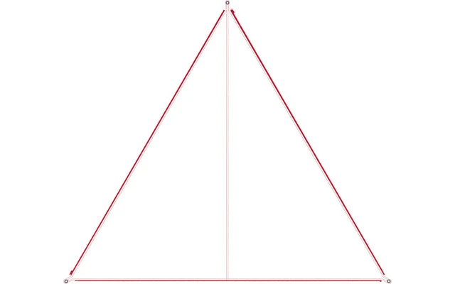 Bent Canvas Plain Single Tarp White / Zipper Red 1 Bent Canvas Plain Single Tarp White / Zipper Red