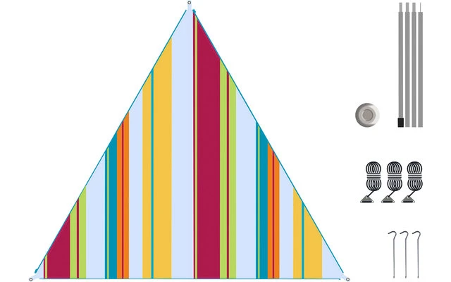 Bent Canvas Allover Set Tarp Caribbean Stripe Hawaii / Zipper Light Blue 2 Bent Canvas Allover Set Tarp Caribbean Stripe Hawaii / Zipper Light Blue – Bild 2