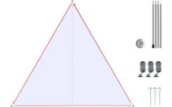 Bent Canvas Plain Set Tarp Lime Punch / Zipper Orange -Dometic Verkäufe 251467 1777552 1