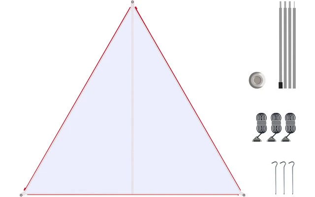 Bent Canvas Plain Set Tarp Hawaiian Ocean / Zipper Orange 5 Bent Canvas Plain Set Tarp Hawaiian Ocean / Zipper Orange – Bild 5