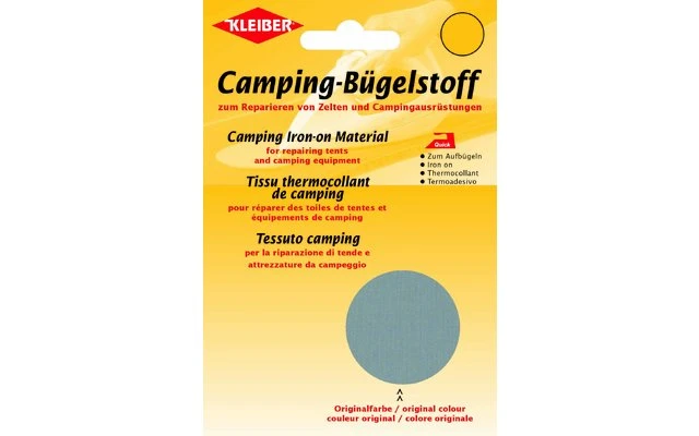 Kleiber Camping-Bügelstoff Aus Original-Zeltstoff Grau 2 Kleiber Camping-Bügelstoff Aus Original-Zeltstoff Grau – Bild 2