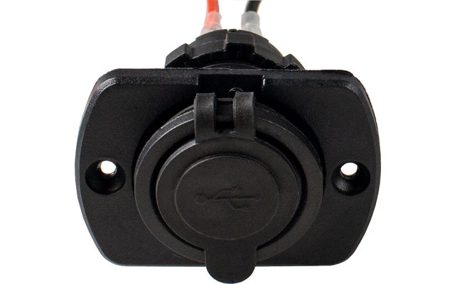 USB Einbau-Dose 2-fach Schwarz 1 USB Einbau-Dose 2-fach Schwarz