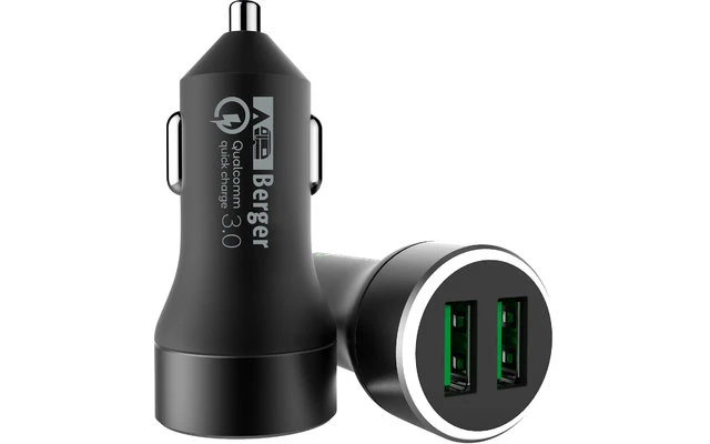 Berger USB-Dual KFZ Schnellladegerät 12 V / 24 V 3 A 1 Berger USB-Dual KFZ Schnellladegerät 12 V / 24 V 3 A
