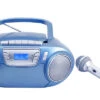 Soundmaster SCD5800BL FM/AM Radio Mit Mikrofon U. Kasettenaufnahme Blau