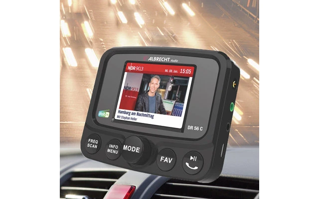 Albrecht DR56 C DAB+ Autoradio-Adapter Mit Farbdisplay 1 Albrecht DR56 C DAB+ Autoradio-Adapter Mit Farbdisplay