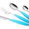 Gimex Edelstahlbesteck Set 4 Tlg. Rainbow Blau