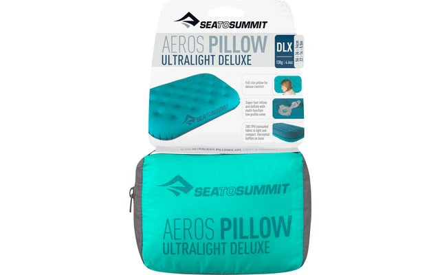 Sea To Summit Aeros Ultralight Pillow Deluxe Reisekissen, Grau 56x36x14cm 6 Sea To Summit Aeros Ultralight Pillow Deluxe Reisekissen, Grau 56x36x14cm – Bild 6