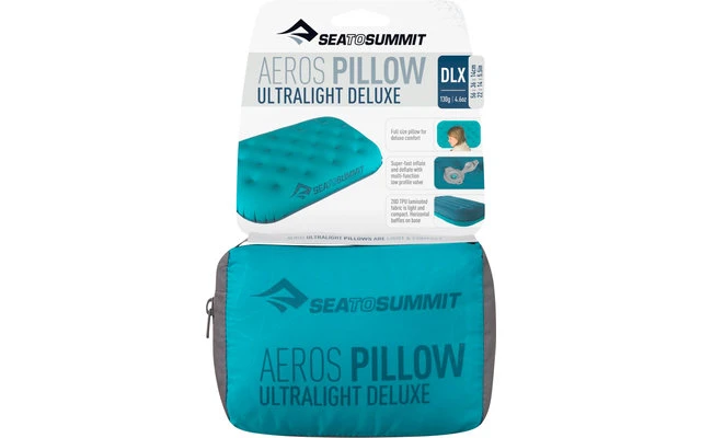 Sea To Summit Aeros Ultralight Pillow Deluxe Reisekissen, Grau 56x36x14cm 4 Sea To Summit Aeros Ultralight Pillow Deluxe Reisekissen, Grau 56x36x14cm – Bild 4