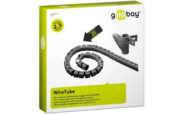 Goobay CM WireTube Kabelkanal 2,5 M Silber 3 Goobay CM WireTube Kabelkanal 2,5 M Silber – Bild 3