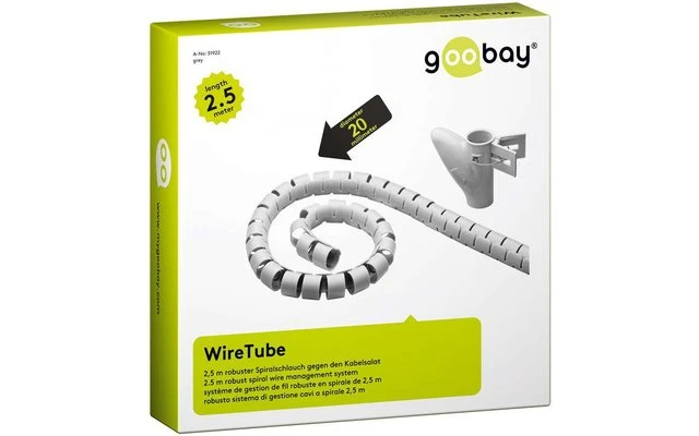 Goobay CM WireTube Kabelkanal 2,5 M Schwarz 2 Goobay CM WireTube Kabelkanal 2,5 M Schwarz – Bild 2
