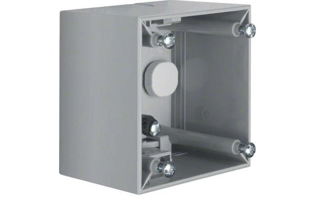 Berker Integro Aufbau-Gehäuse Hoch AP Grau Glänzend 1 Berker Integro Aufbau-Gehäuse Hoch AP Grau Glänzend