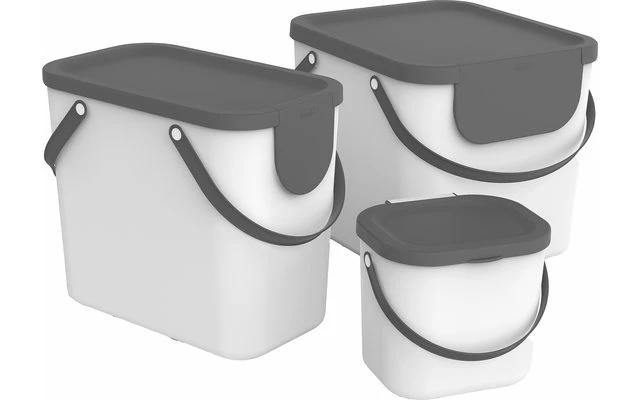 Rotho Albula Recycling Müllsystem 25 Liter Weiß 6 Rotho Albula Recycling Müllsystem 25 Liter Weiß – Bild 6