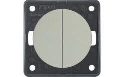 Berker Integro Serientaster 2 Schließer Mit Gemeinsamer Eingangsklemme Granitschwarz