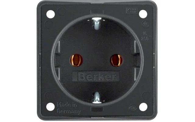 Berker Integro Steckdose Schutzkontakt Mit Steckklemmen Anthrazit Matt 3 Berker Integro Steckdose Schutzkontakt Mit Steckklemmen Anthrazit Matt – Bild 3