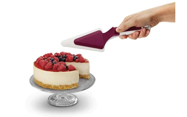 Metaltex Tortenheber Mit Schieber Weiß/furchsia 2 Metaltex Tortenheber Mit Schieber Weiß/furchsia – Bild 2