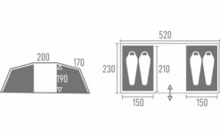 Tambu Bara Vis à Vis 4 Personen Familien Zelt Navy Blau