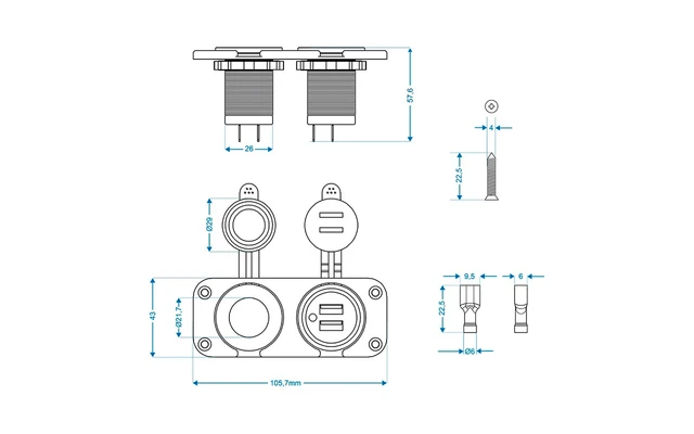 ProPlus Einbau Kit - Doppelsteckdose Und USB 6 ProPlus Einbau Kit - Doppelsteckdose Und USB – Bild 6
