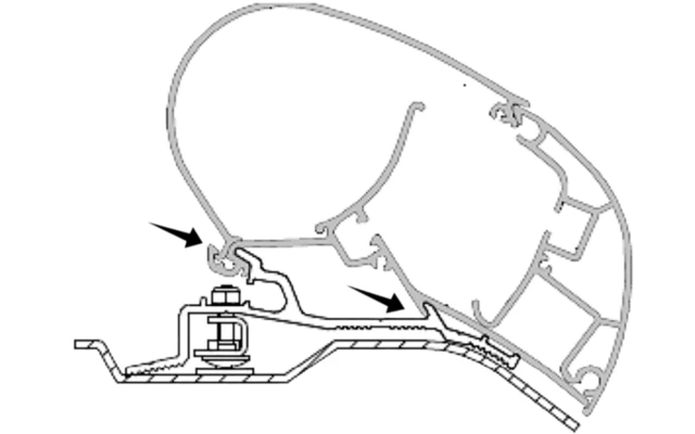 Dometic PR2000 Adapterkit Ducato / Boxer / Jumper 1 Dometic PR2000 Adapterkit Ducato / Boxer / Jumper
