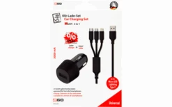 2GO KFZ Ladeset Mit 3 In 1 Ladekabel 12/24V