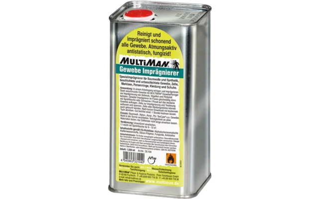 MultiMan GewebeImprägnierer 1000 Reinigungs- Und Imprägniermittel 1 Liter 1 MultiMan GewebeImprägnierer 1000 Reinigungs- Und Imprägniermittel 1 Liter