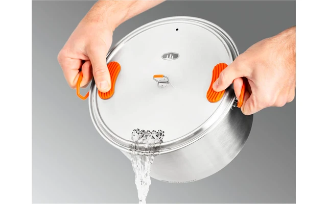 GSI Glacier Edelstahl Base Camper Kochset 6 Teilig Large 4 GSI Glacier Edelstahl Base Camper Kochset 6 Teilig Large – Bild 4