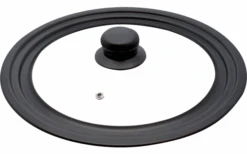 Elo Multifunktionsdeckel Set 3 Teilig Transparent Schwarz 16 / 18 / 20 Cm