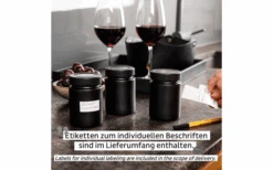 Silwy® Feinkost-Magnetgläser ALL BLACK (192 Ml) 3er-Set Inkl. Metallleiste -Dometic Verkäufe 693332 4711811