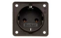 Schutzkontakt-Einbausteckdose Braun