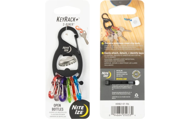 Nite Ize KeyRack + S-Biner Stainless Steel 2 Nite Ize KeyRack + S-Biner Stainless Steel – Bild 2