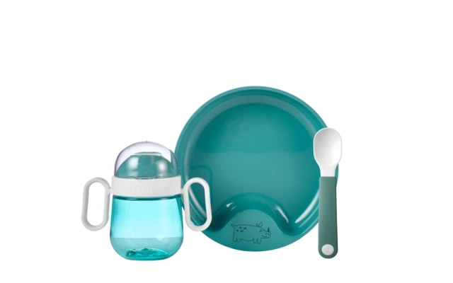 Mepal Mio Babygeschirrset 3 Teilig Deep Turquoise 1 Mepal Mio Babygeschirrset 3 Teilig Deep Turquoise
