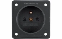 Berker Steckdose Frankreich - Schwarz Matt