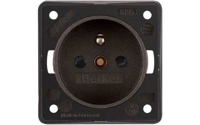 Berker Steckdose Frankreich - Schwarz Matt 2 Berker Steckdose Frankreich - Schwarz Matt – Bild 2