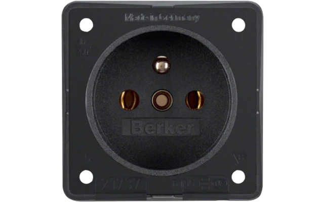 Berker Steckdose Frankreich - Schwarz Matt 3 Berker Steckdose Frankreich - Schwarz Matt – Bild 3