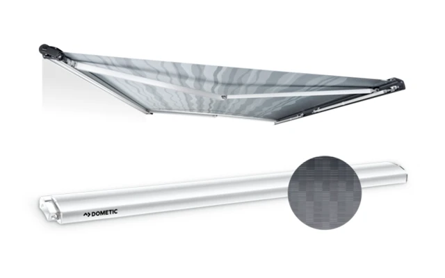 Dometic PerfectRoof PR 2000 Markise Tuchfarbe Horizon Grey Gehäusefarbe Weiß 2,6 M 2 Dometic PerfectRoof PR 2000 Markise Tuchfarbe Horizon Grey Gehäusefarbe Weiß 2,6 M – Bild 2